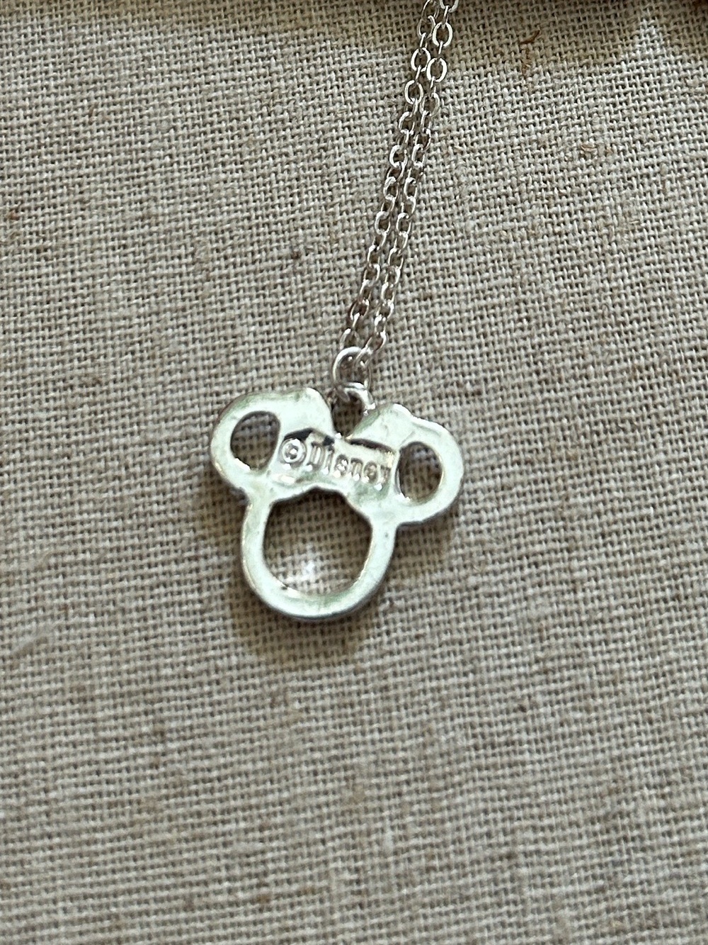 DISNEY • Authentic Disney Pink Purple & Silver February Minnie Mouse Necklace - Picture 8 of 9